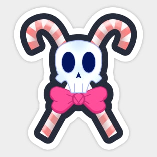 CANDY CANE SKULL Sticker